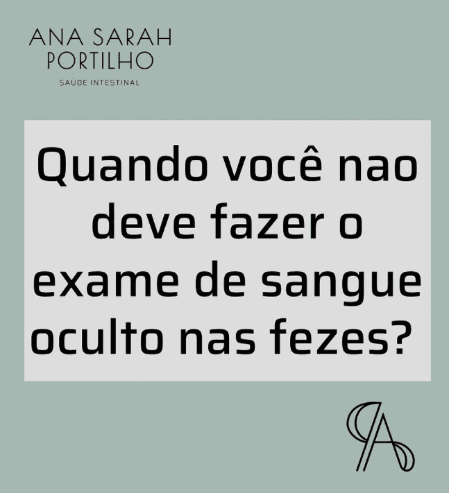 Sangue oculto nas fezes